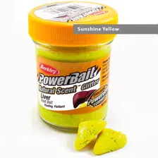 Паста форелевая Berkley Powerbait Natural Scent Glitter Trout Bait (50 г) Liver Sunshine Yellow