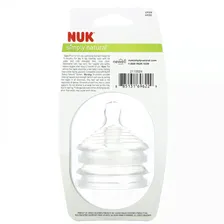 NUK, Simply Natural, соски для бутылочек с медленным потоком, от 0 месяцев, 2 соски